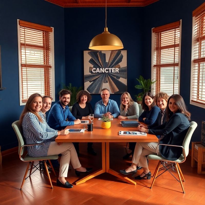 Il team di Romano & Ricci riunito attorno al tavolo dello studio di Bari